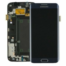 DISPLAY TOUCH ORIGINALE SAMSUNG GALAXY S6 EDGE SM-G925F FRAME SCHERMO NERO BLU