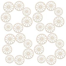  60 pezzi di ruote in legno per artigianato, decorazioni per ruote di carri in