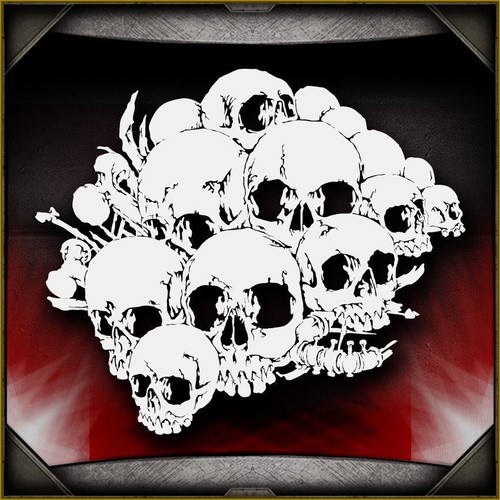 Skull background modello - 10,