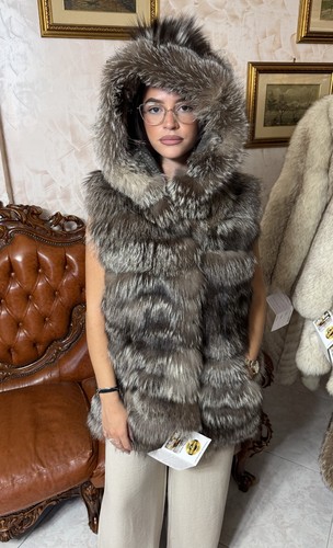 Gillet pelliccia volpe giacca - pelliccia,