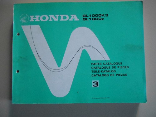 Catalogo ricambi hond 1000 - gl,