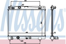 Radiatore acqua motore Nissens
