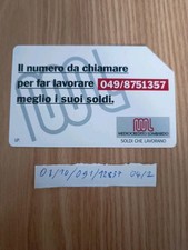 Scheda Telefonica - Rara PRP Mediocredito Alfanumerica G 200A con Codici