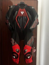 TUTA SUIT MOTO BIKE INTERA DAINESE AUDAX D-ZIP Racing Pista 50 Pelle Leather