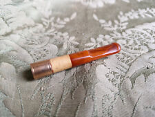 Antico bocchino in ambra, schiuma di mare e  metallo - primi del '900