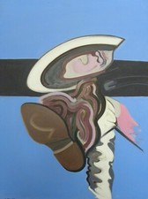 Tino VAGLIERI (Trieste 1929-Rivolta Adda 2000) Incastrato nel piatto 1967 80x60