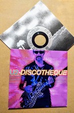 U2 DISCOTHEQUE  7" UK JUKEBOX VINYL 45 WITH FREE CUSTOM PIC SLEEVE