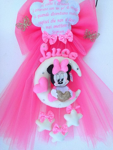 Fiocco nascita bimba minnie - nascita,