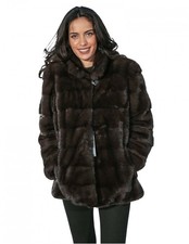 WOMENS FUR JACKET MINK DYED