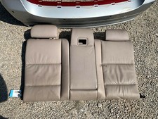 BMW E60 Panca Posteriore Sedili In Pelle Dakota Beige Con Legno Dakota