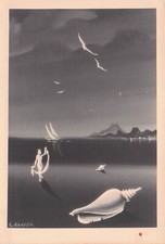 23-60E) CARTOLINA ILLUSTRATORE KRAYER RAGAZZA MARE EDIZIONE ZAGO VENEZIA