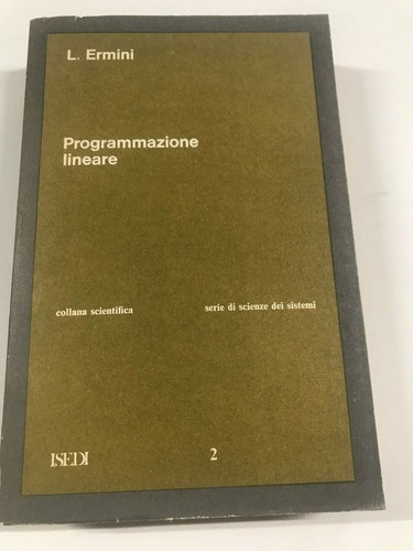 Programmazione lineare - "programmazione, lineare"