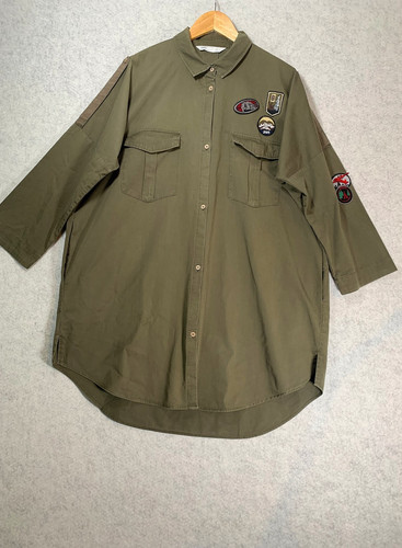 Abito camicia utility kaki