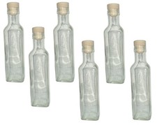 6 Bottiglie in vetro 250 ml con tappo per liquori limoncello decorazioni decoupa
