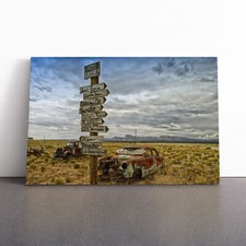 Route 66 Road Sign & Rusted