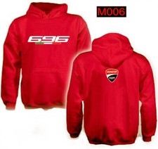 Felpa cappuccio monster-696 rosso red hoodie sweatshirt M006