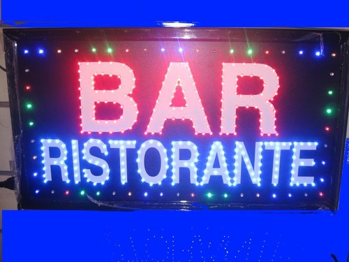 Insegna led con scritto bar - insegna,