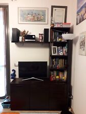 Mobile TV WENGE con Ante Chiuse e Libreria