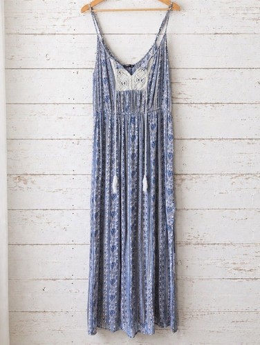 Maxi abito blu bianco - abito, e