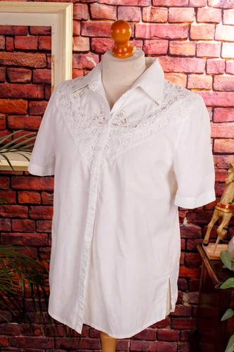 Vintage camicetta bianco - vintage, pizzo