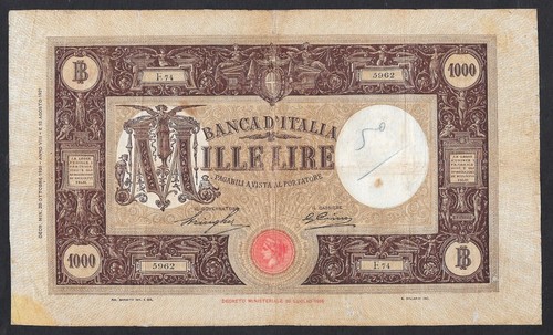 Italia banconota 1000 - banconota,