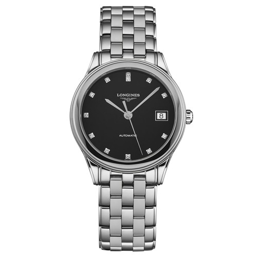 Longines flagship s blk - longines, s/s,