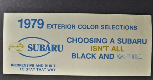 Brochure subaru 1979 - brochure,