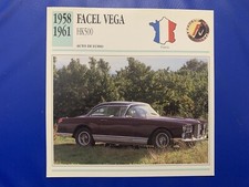 Cartolina Auto CAR Facel Vega HK500