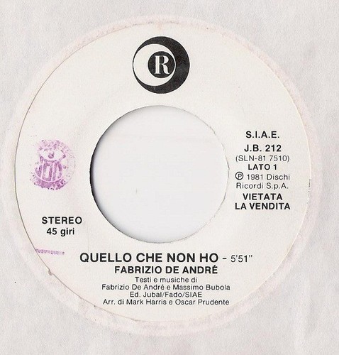 Fabrizio andre quello che - de,