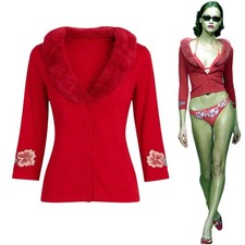 Blumarine Red Fur Collar