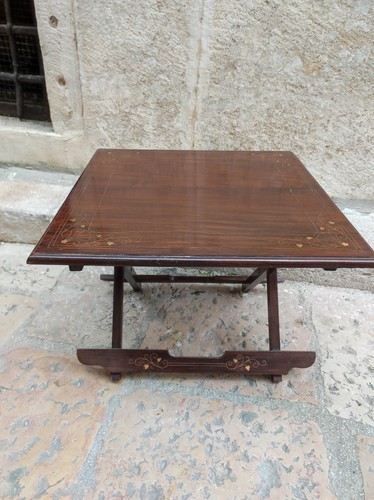 Tavolino vittoriano intarsio - tavolino,