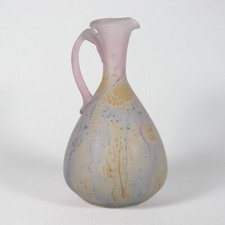 PICCOLA BROCCA BROCCHETTA ANFORA IN VETRO ALL'ACIDO FRANCESE ART NOUVEAU VINTAGE