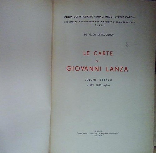 Carte giovanni lanza - carte, di