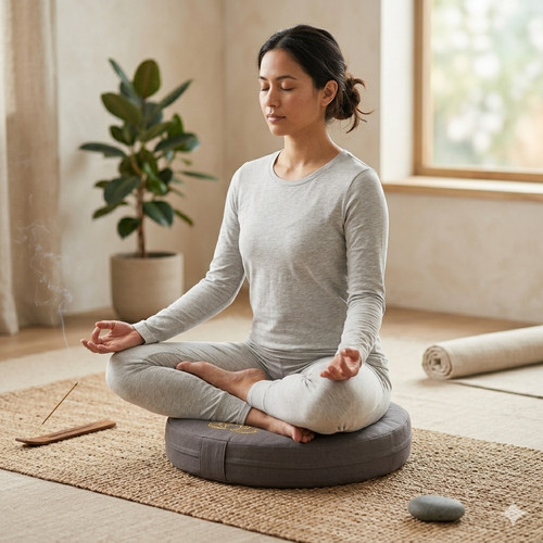 Coussin yoga zafu méditation - coussin,