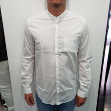 Camicia UOMO slim fit stretch collo coreano "INDIVIDUAL" varie taglie e colori