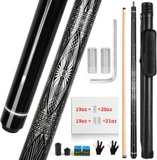 Stecca Da Biliardo, 3 in 1 Da 58 Pollici Stecca Unica in Legno Di Acero Canadese