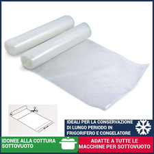 2 Rotoli rotolo  buste sacchetti per sottovuoto alimenti alimentari goffrate