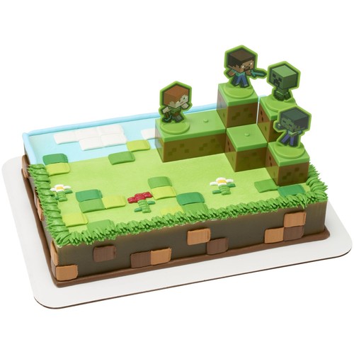 Minecraft cake topper set - minecraft,