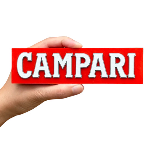 Logo campari stampa 3d pla - campari,