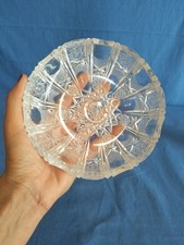 Porta Bon Bon Posacenere Cristallo boemia intagliato Anni 60 antico vintage