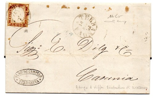 Sicilia gela 1862 rara - sicilia,