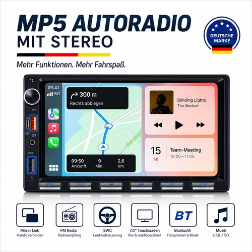 Autoradio din lettore mp5 - lettore,