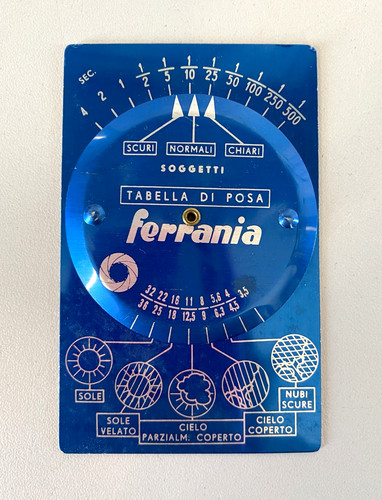 Tabella posa vintage ferrania - posa,