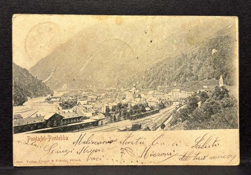 Antica cartolina pontebba - antica,