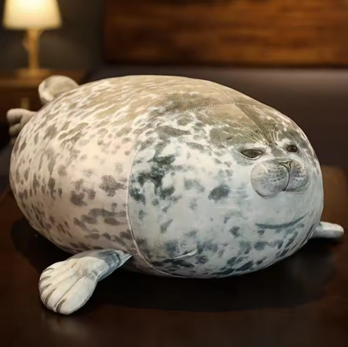 Cuscino sigillo grigio peluche - sigillo,