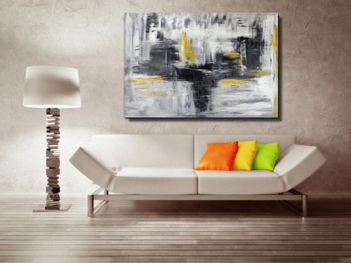 Quadro moderno dipinto mano - a,