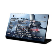 Display Plaque stand for LEGO 75094 10212 75302 7166 T-4a Shuttle, SW095