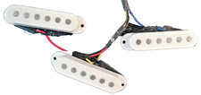 Set 3 Pickup e Potenziometri Chitarra Usati Bianchi Single Coin da Stratocaster