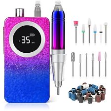 Trapano Unghie Elettrico Professionale, Colore Sfumato 35000 Giri/min Ricaricabile...