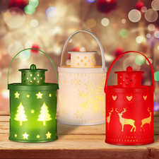 Confezione Da 3 Lanterna Natalizia, Lanterne Natalizie Senza Fiamma, Lanterna Di